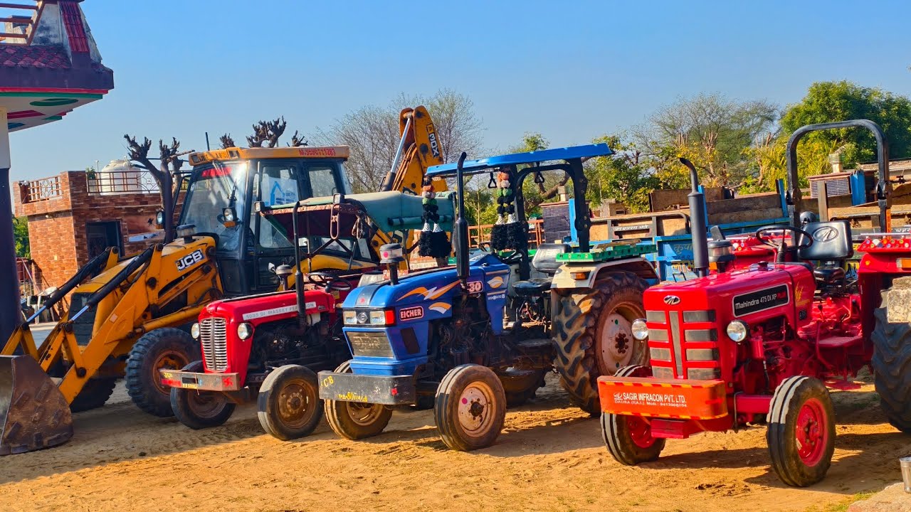 JCB 3dx Loading Mud | Swaraj 855 Mahindra Kubota Accident Fired while Working | Tractor Driver Life🚜