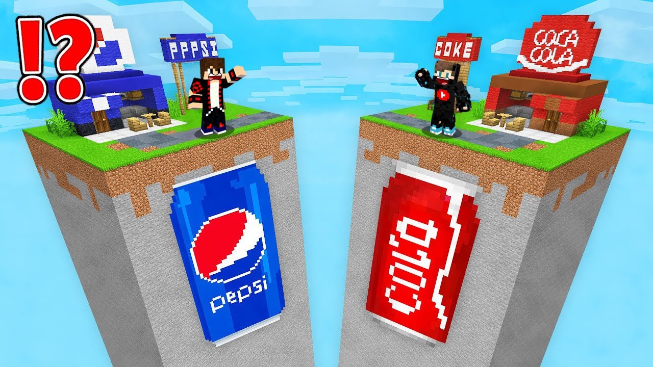 ماين كرافت : حـرب أبراج المشروبات الغازية ولكن برج البيبسي ضد الكوكا كولا !!؟🔥😱