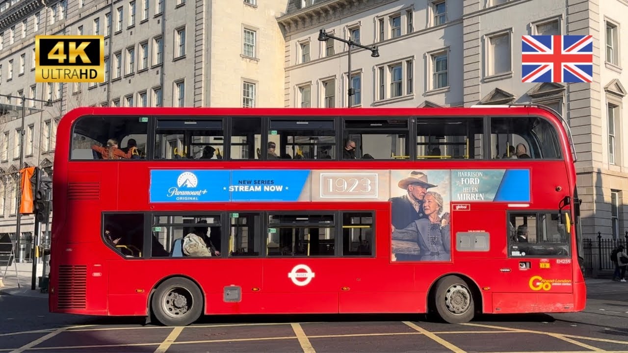 LONDON WALKING - PADDINGTON - HYDE PARK - KNIGHTSBRIDGE, London Buses & Taxis, Fish & Chips (4K)