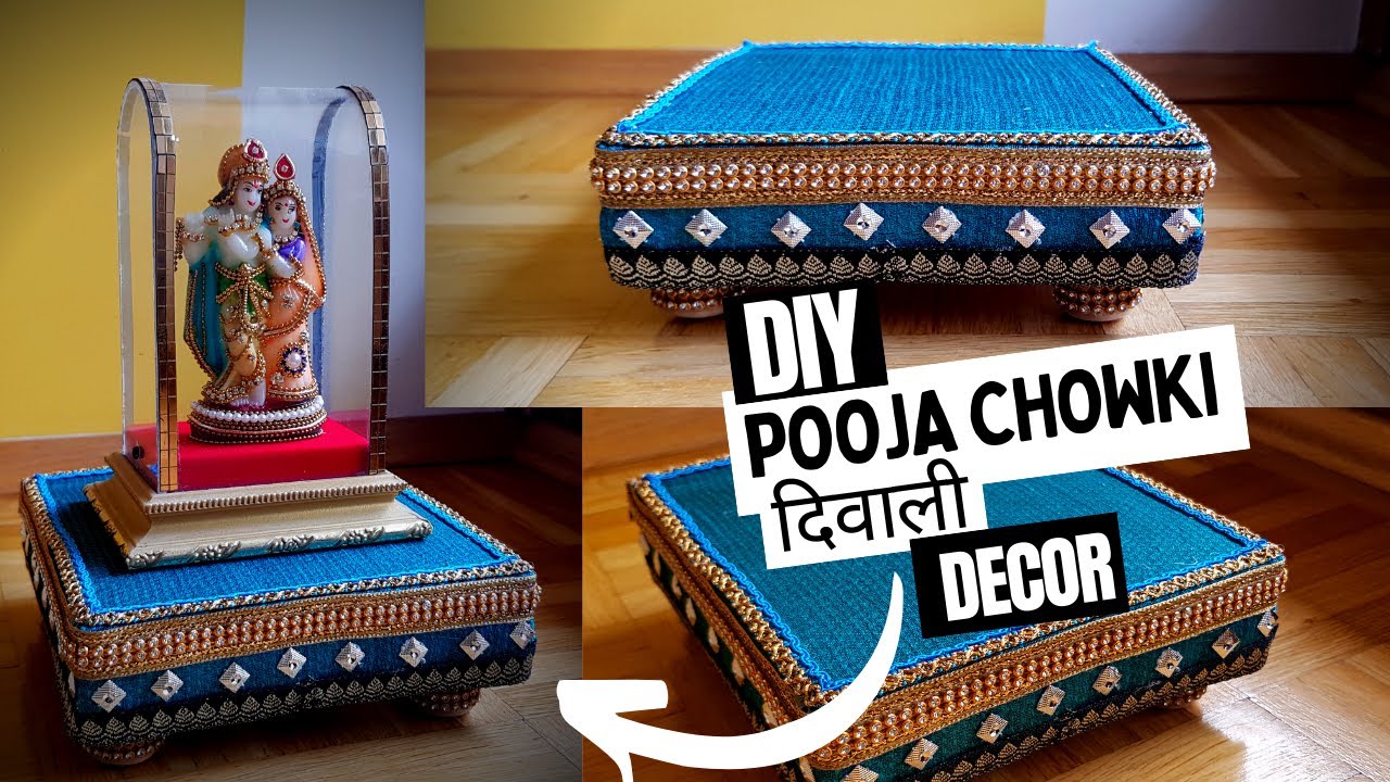 DIY Pooja Chowki | DIY Chaurang for Festivals | DIY Diwali Decoration Ideas | DIY Pooja Stool
