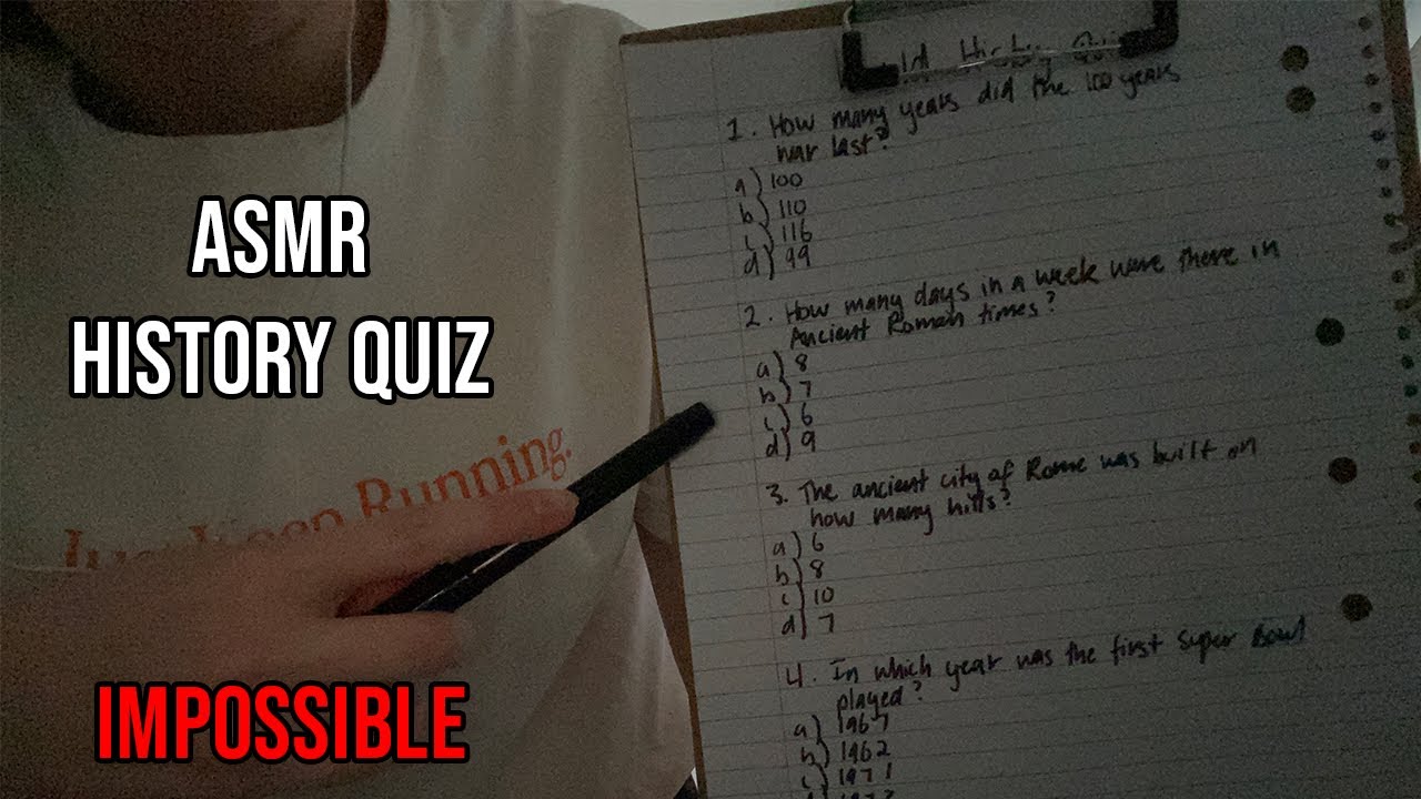 ASMR - World History Quiz (IMPOSSIBLE) 🌏🧐