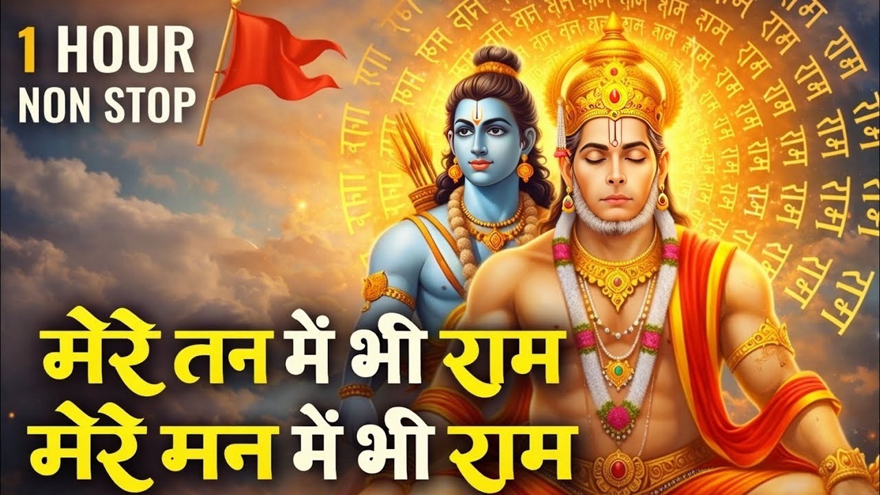 1 Hour Nonstop मेरे तन में भी राम मेरे मन में भी राम | Ram Naam Jap | Powerful Ram Bhajan