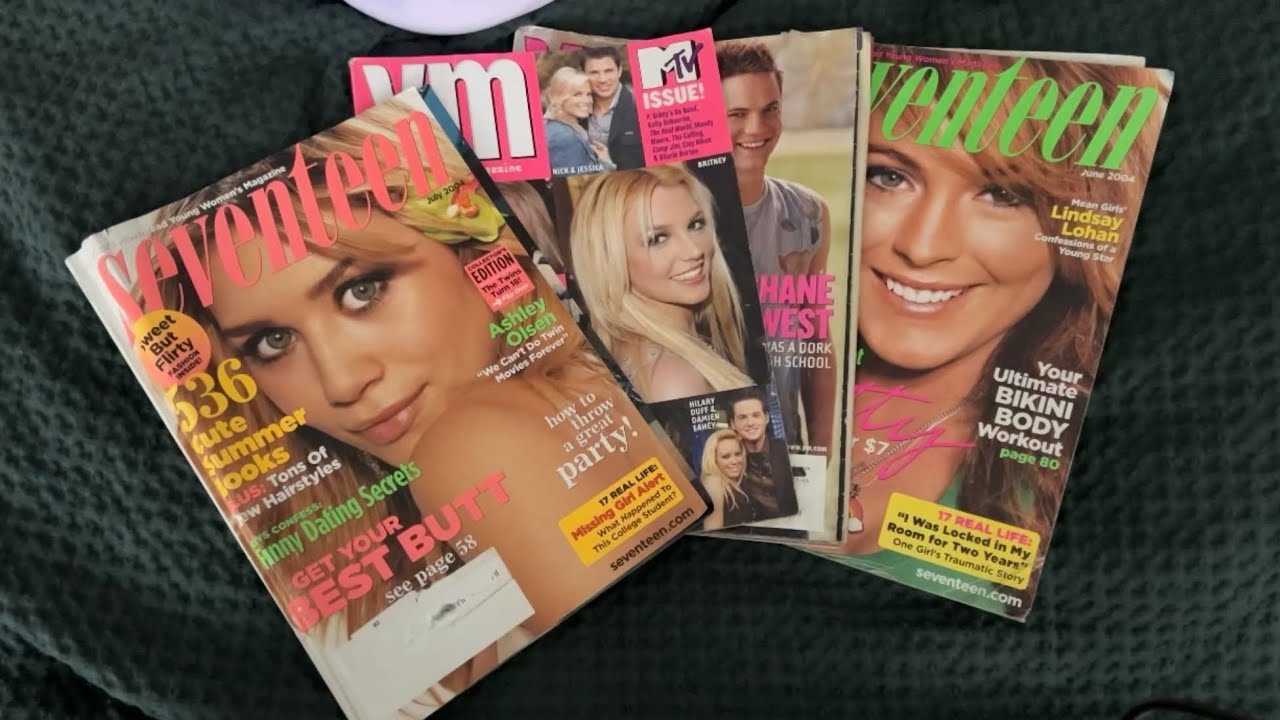 ASMR Page Turning | Vintage Teen Y2K Magazines (YM & Seventeen) | Slow Gentle & Crinkly | No Licking