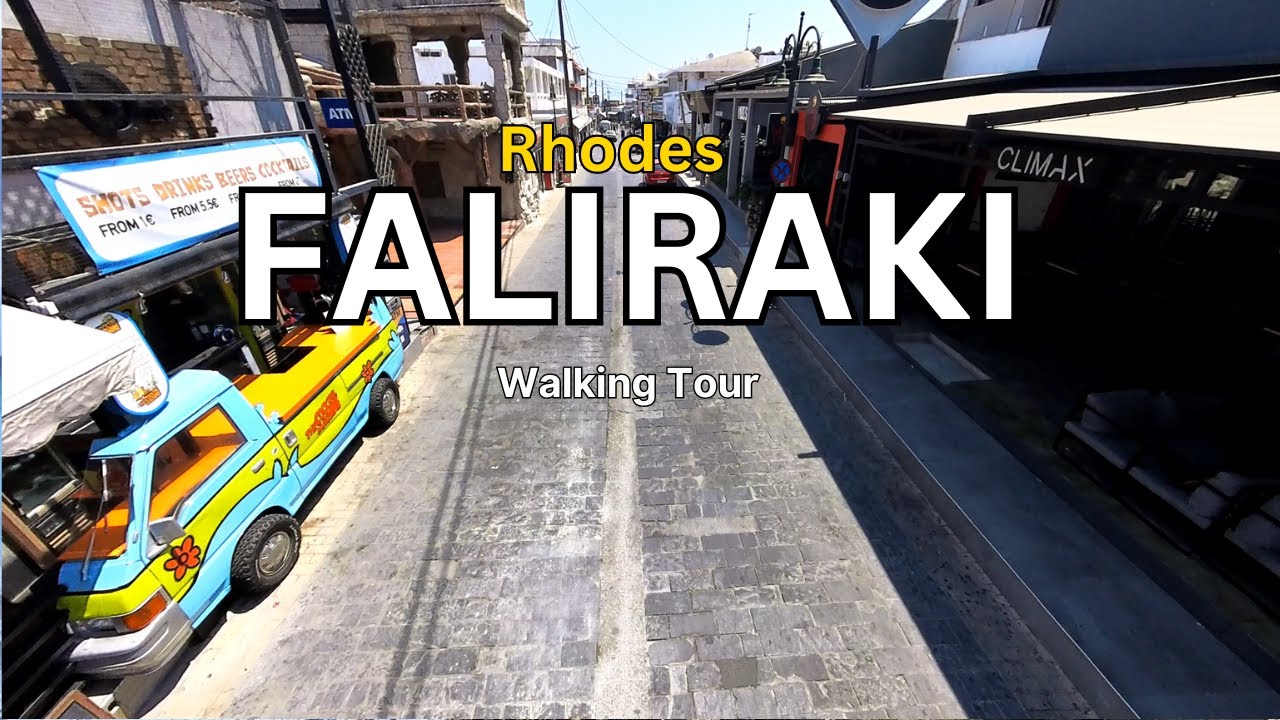 Faliraki Rhodes Walking tour | Faliraki 2024 | Rhodos