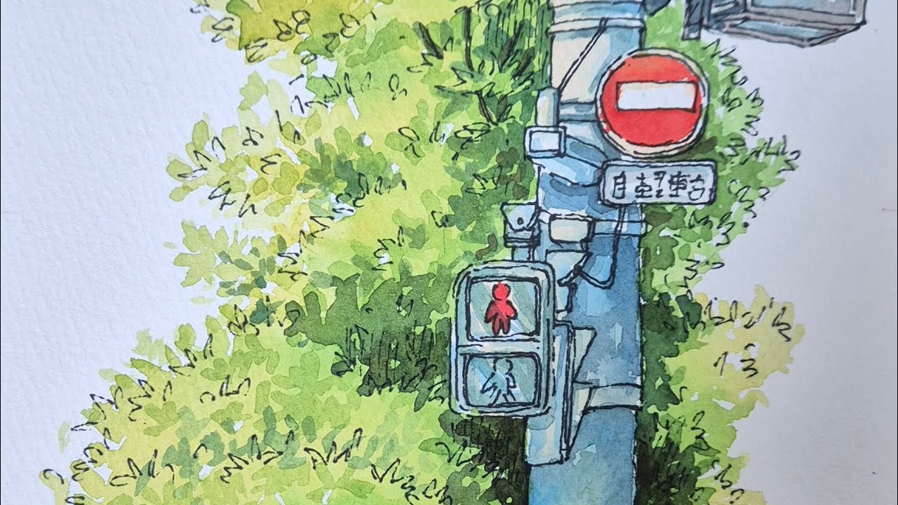 같이그려봐요 (전신주와 나무)