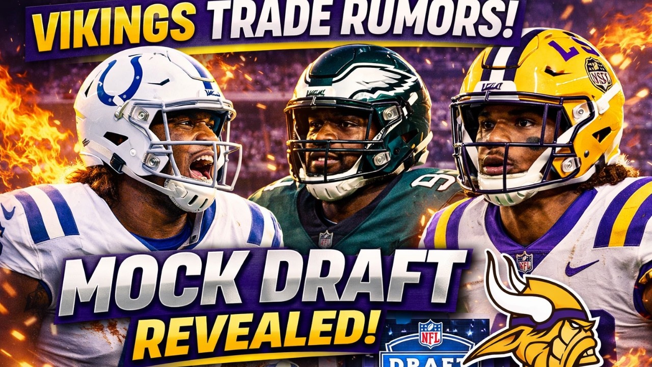 🔥 VIKINGS MOCK DRAFT BOMBSHELL! 😱 Trade Rumors, Anthony Richardson Shock & 7-Round Vikings Future