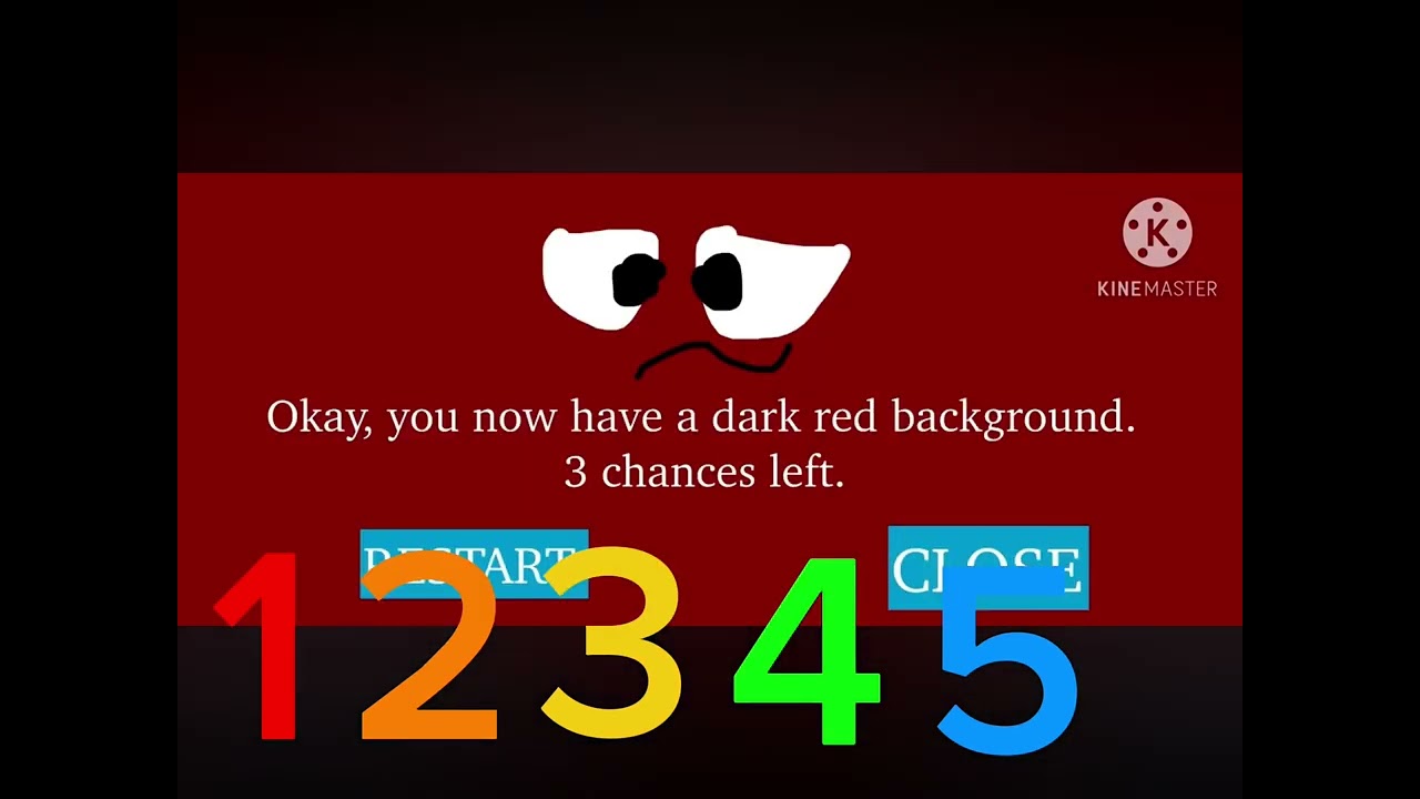 YouTube Kids Killscreen but 1 2 3 4 5 wants to see it
