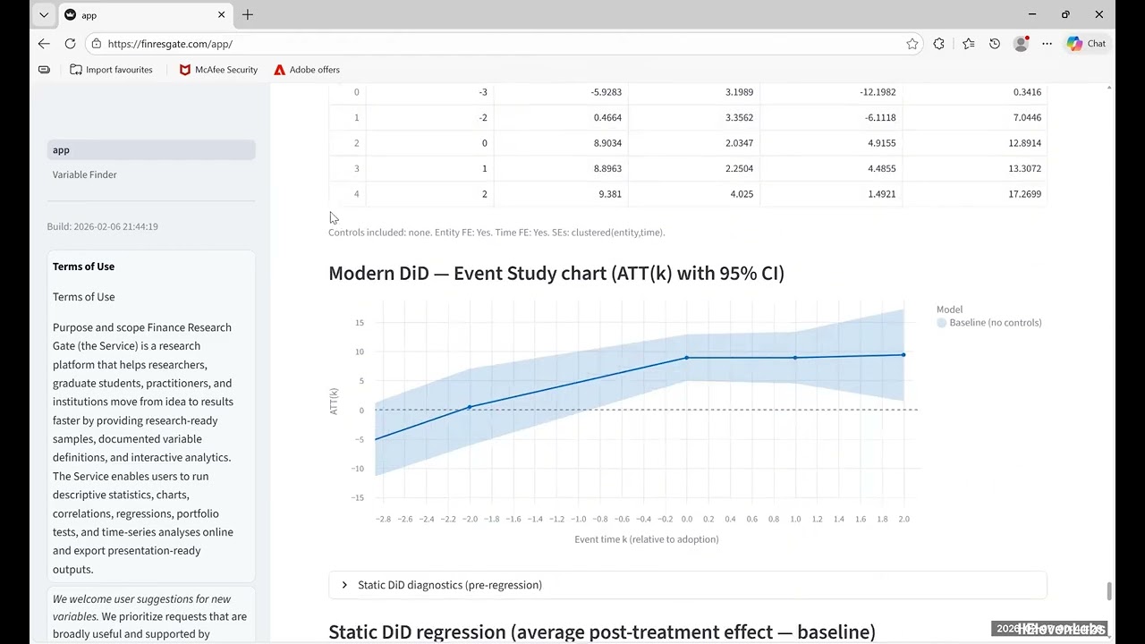 Difference in Differences: Event Study