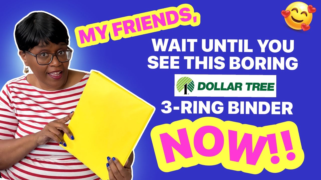 YOU CAN DO THIS FOR ANYONE…IT’S AMAZING!!  3-Ring Dollar Tree Binder Makeover!