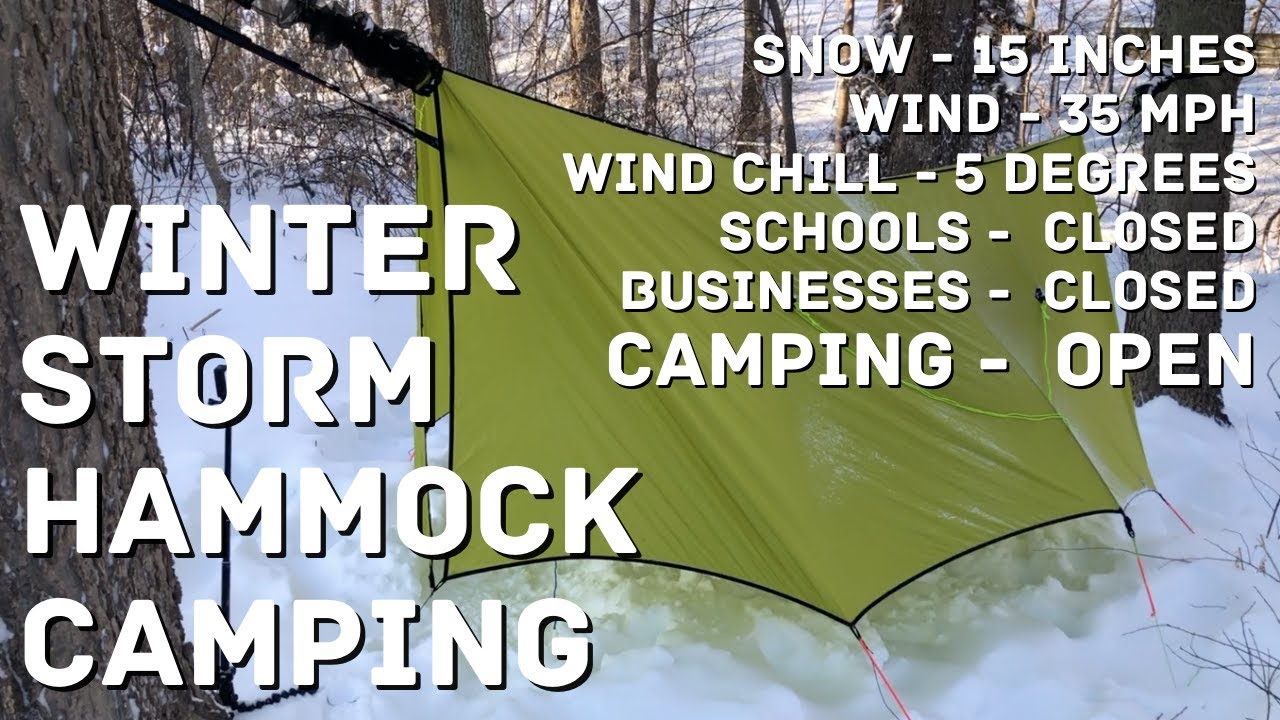 Winter Storm Hammock Camping