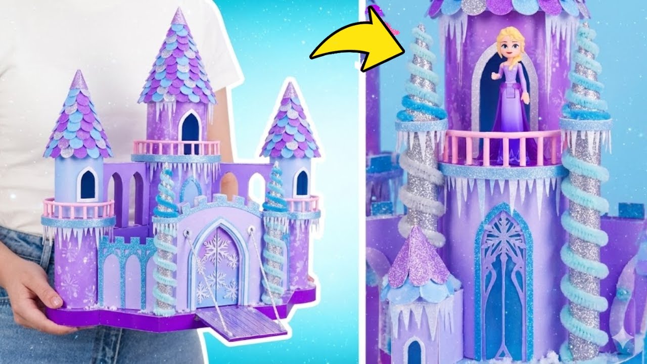 Escapada de Nieve de Elsa | Tutorial de Manualidades Invernales ❄️✨🎨