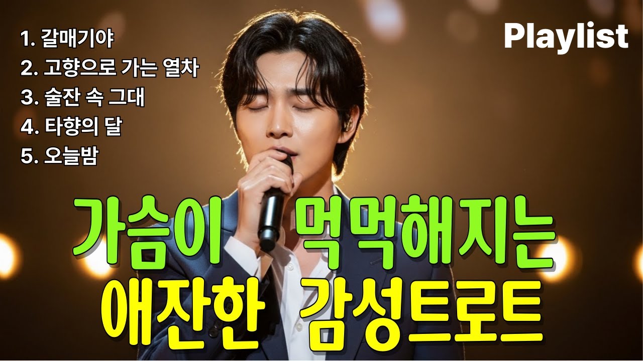 📀가슴 시리게 애잔한 트로트 모음｜듣다 보면 눈물이 흐릅니다