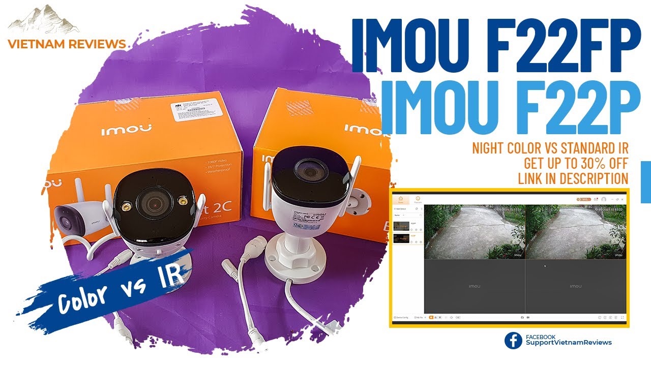 So Sánh Camera Full Color Và Camera Hồng Ngoại - Imou F22FP Vs Imou F22P