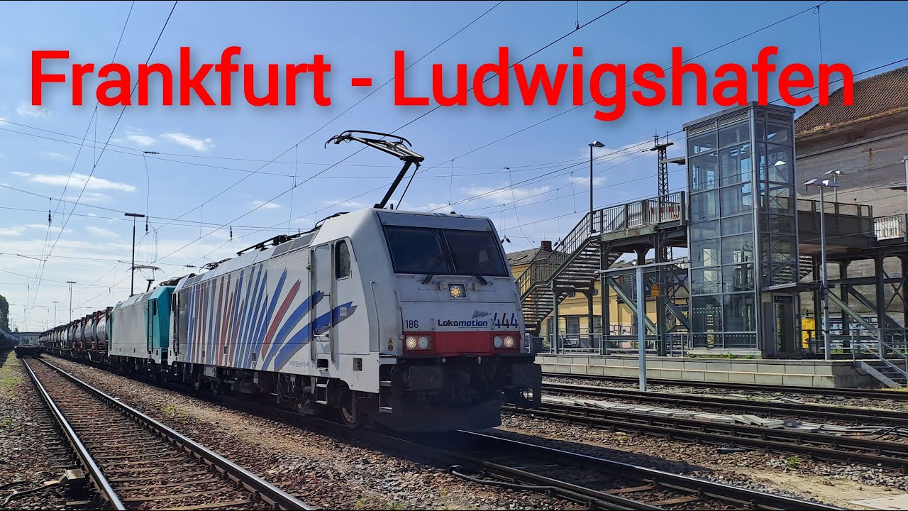 In Doppeltraktion von Frankfurt Ost nach Ludwigshafen Oggersheim über Stadion, Biblis und Worms Hbf