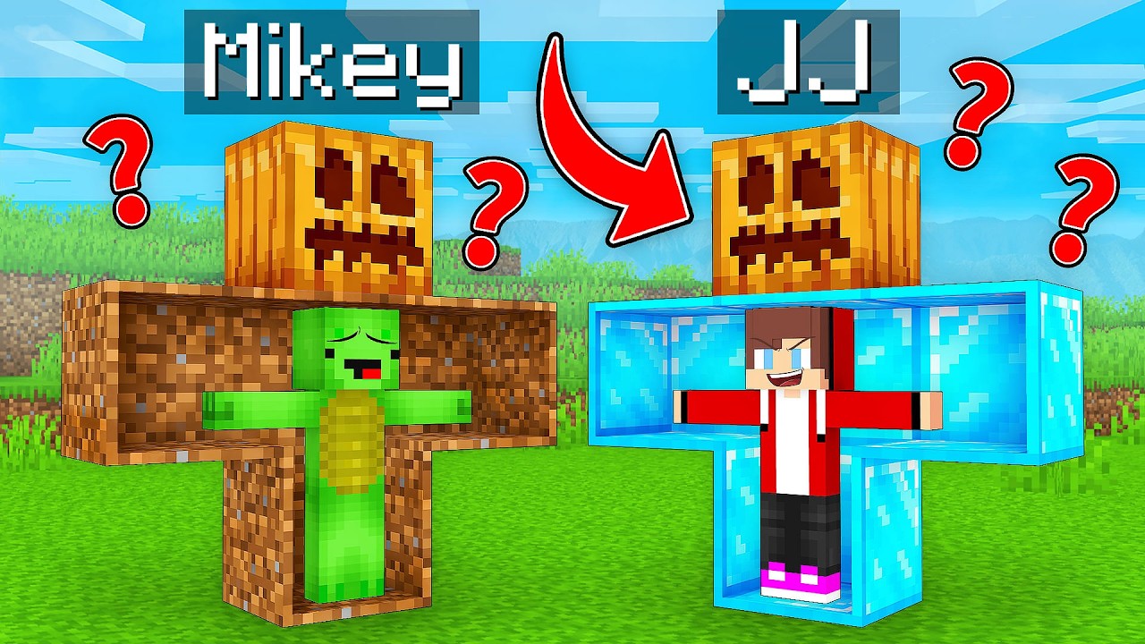 JJ's RICH Golem vs Mikey's POOR Golem Prank Battle in Minecraft - Maizen