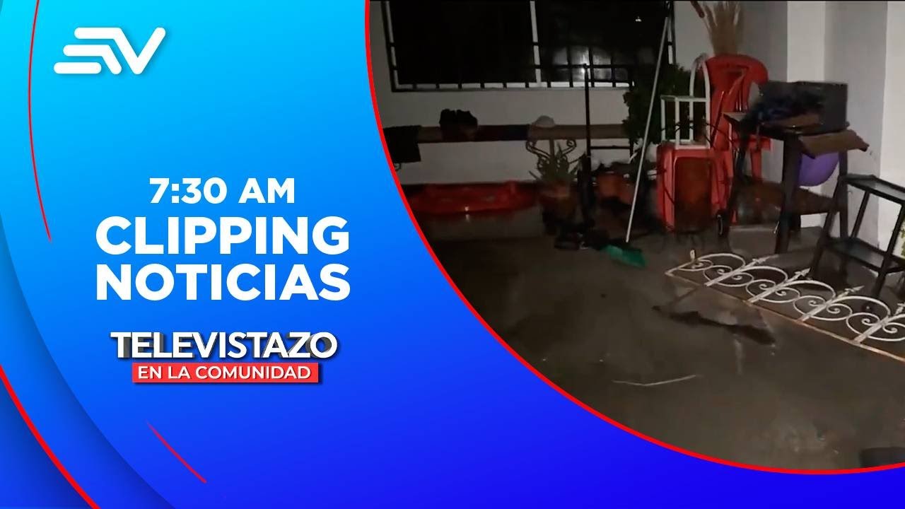 Fuerte lluvia, caos, daños e inundaciones en 5 sectores en Cuenca | Televistazo | Ecuavisa
