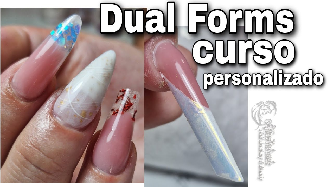 Dual Forms e Molde F1 CURSO personalizado. Dual Forms privat class different shapes. Gel Polygel