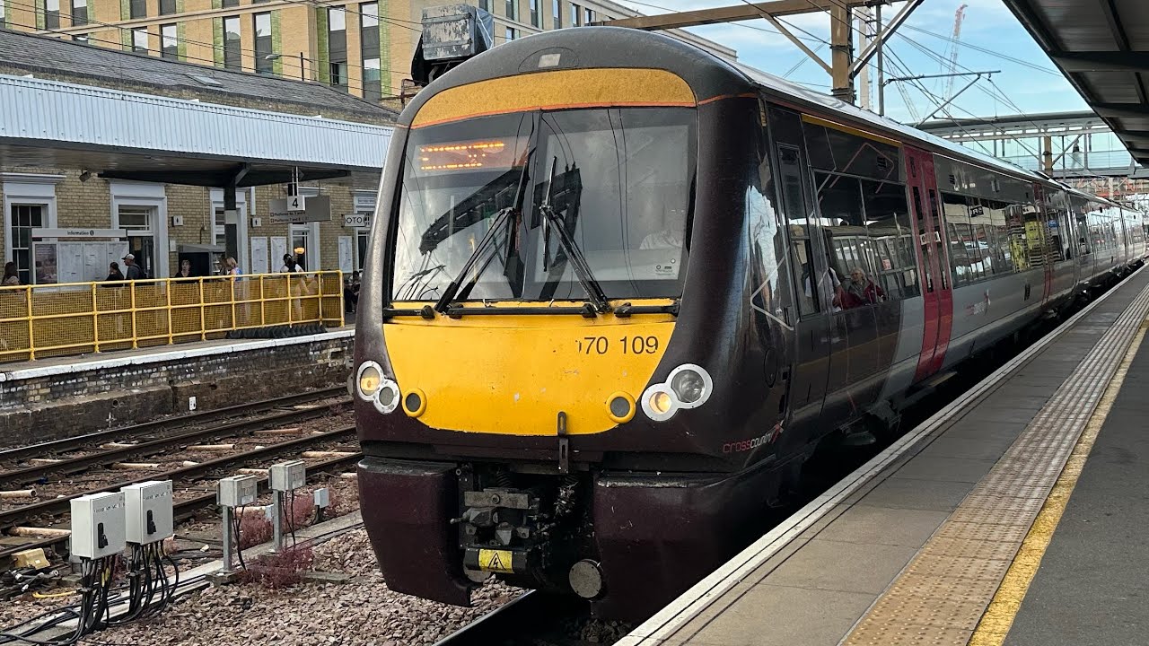 *Rattlebox* Journey on Cross Country Class 170 from Cambridge to Stansted Airport