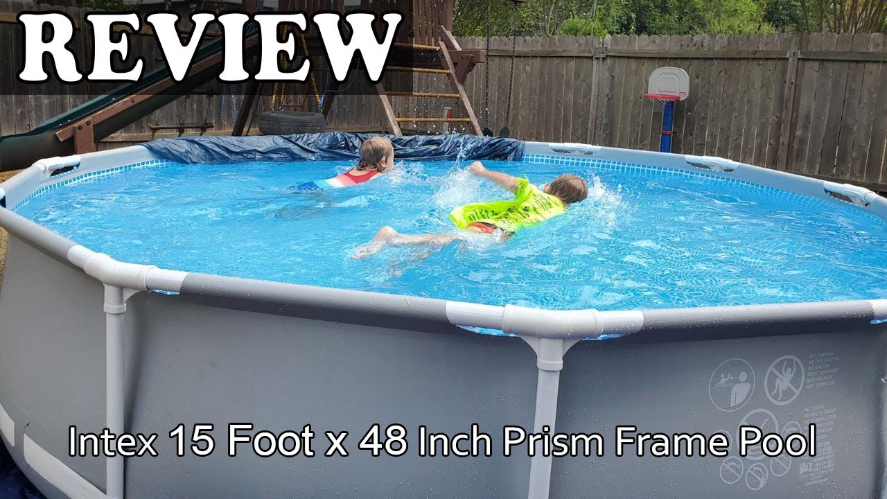 Intex 15 Foot x 48 Inch Prism Frame Above Ground Pool - Setup & Review