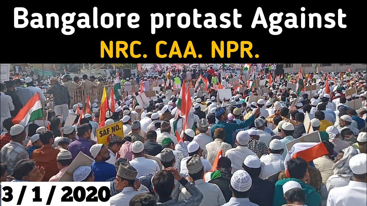Bangaloru Mysore Road Eidgah jadeed Protests Against || NRC  CAA NPR || CAC  || 3/ 1 / 2020