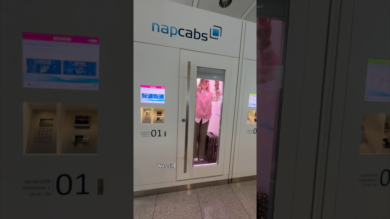 Viki schl&auml;ft in Mini Kapsel am Flughafen? 😳 Lohnt sich das? #ViktoriaSarina