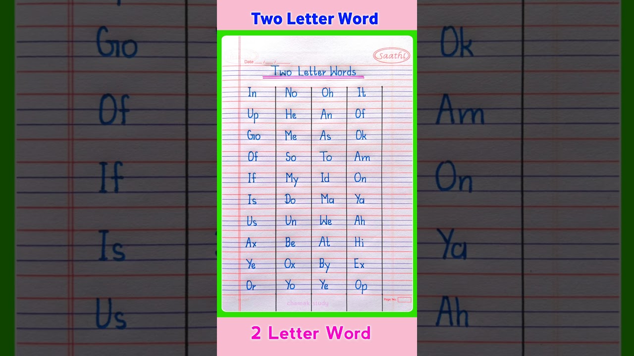 Two Letter Words in English | 2 Letter Words | Two Letter Words | #shorts #2letterwords #words
