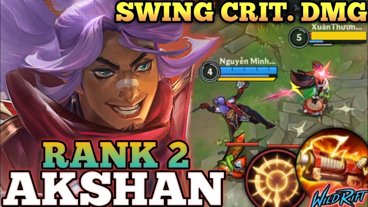 AKSHAN BRUTAL 100% CRIT. BUILD! MIDLANE MVP PLAY - TOP 2 GLOBAL AKSHAN BY Nguyễn Minh Đức- WILD RIFT