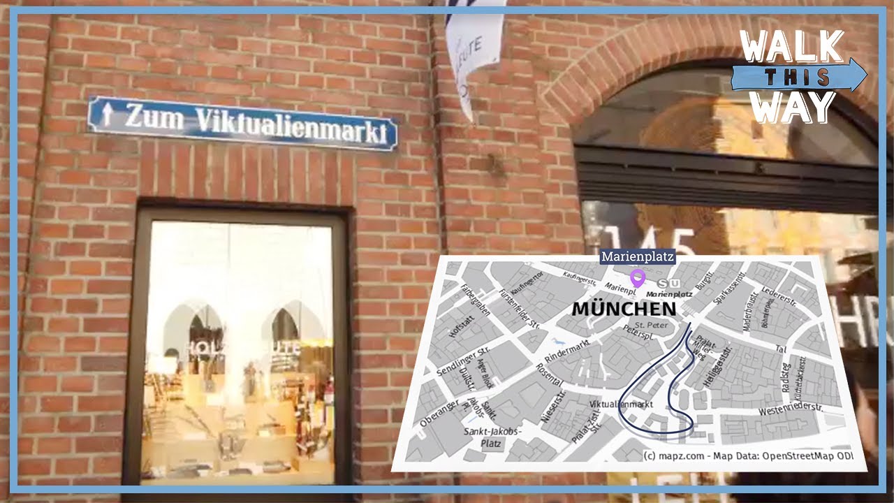 M&uuml;nchen Viktualienmarkt Walking Tour - 4k