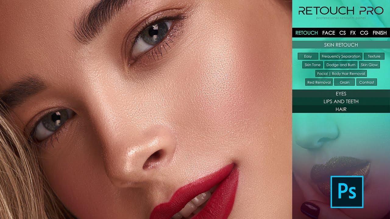 Beauty Portrait Retouch - Retouch Pro Panel ( Photoshop )