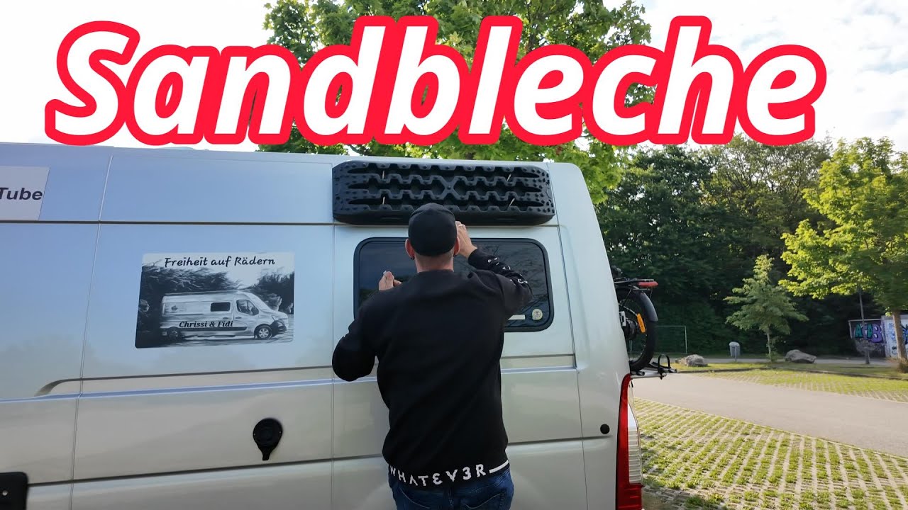 Sandbleche Sandboards ohne bohren am Kastenwagen befestigen ! Camping