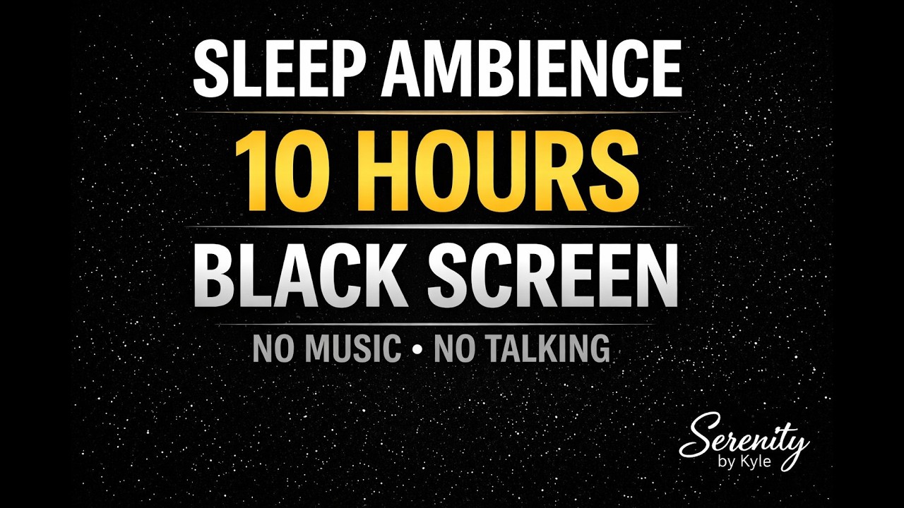 10 Hours, Black Screen Sleep Ambience, No Music, No Talking (Soft Night Wash)