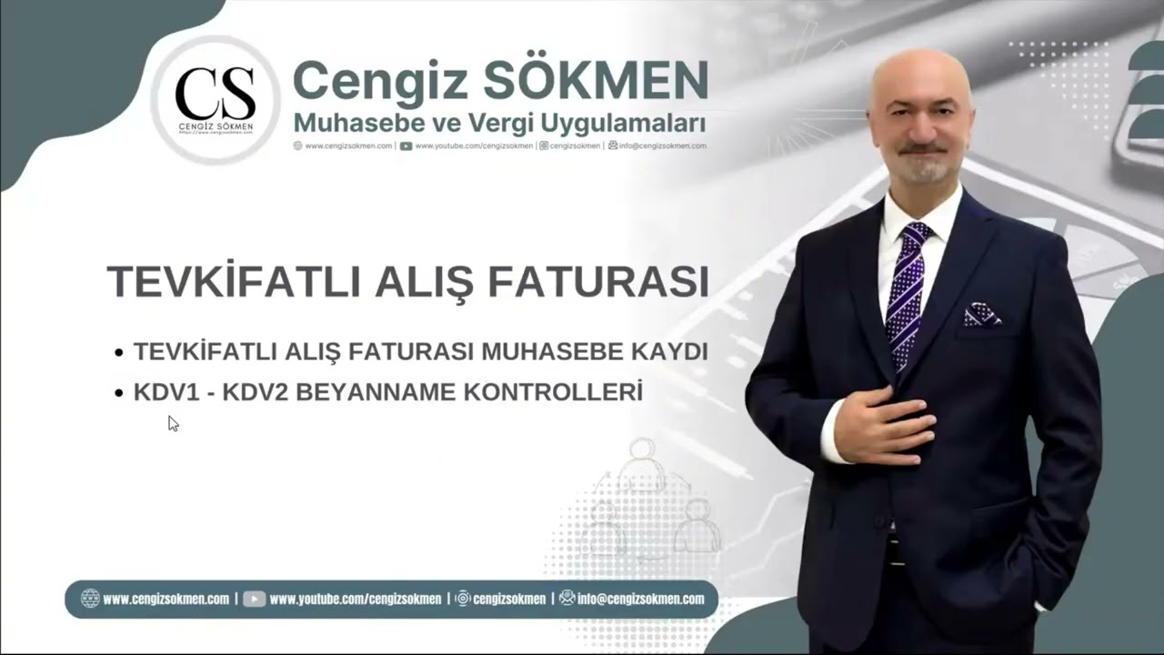 Tevkifatlı Alış Faturası Muhasebe Kaydı ve KDV1 - KDV2 Beyanname Kontrolleri