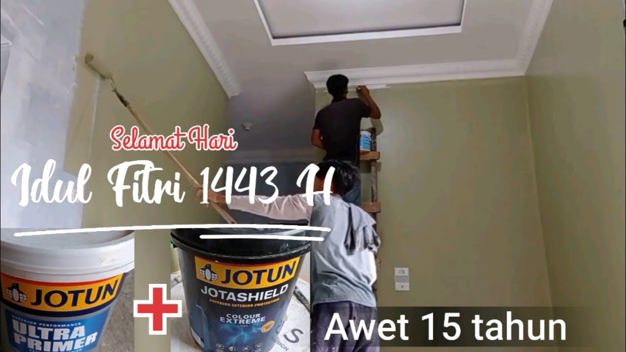 Proses pengecatan menggunakan cat dasar jotun ultra primer dan finishing jotun jotashiel