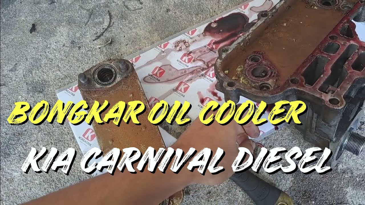 CLEANING OIL COOLER KIA CARNIVAL