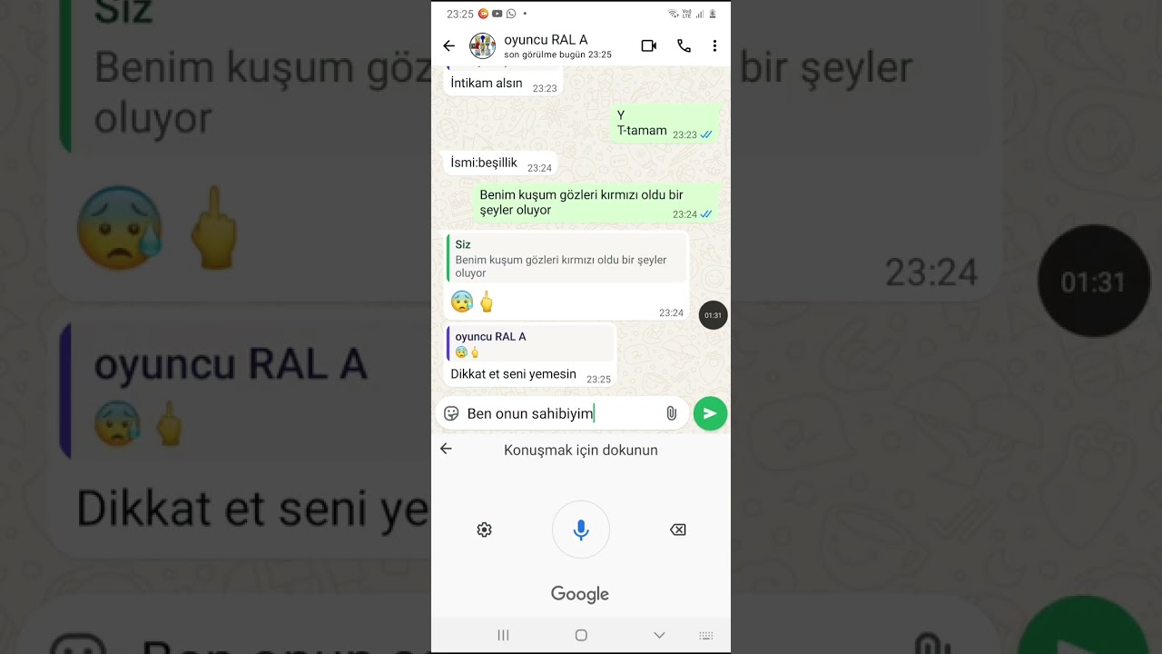 Yeni bir video yaptım