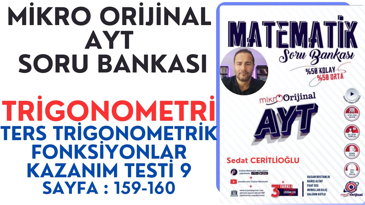 TRİGONOMETRİ | MİKRO AYT SORU BANKASI SYF:159-160 | #orijinalmatematik #mikroorijinal# yks2024
