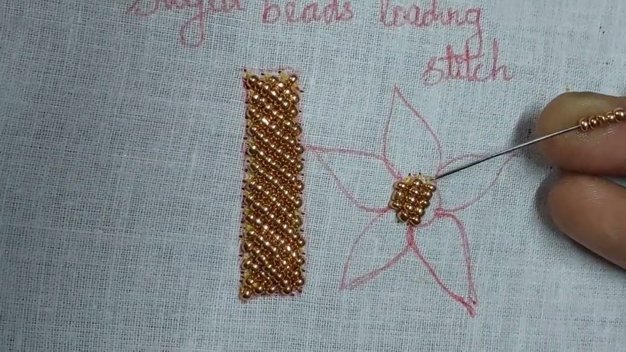 sugar beads loading class 32/ Aari online class Basic level tutorial in tamil