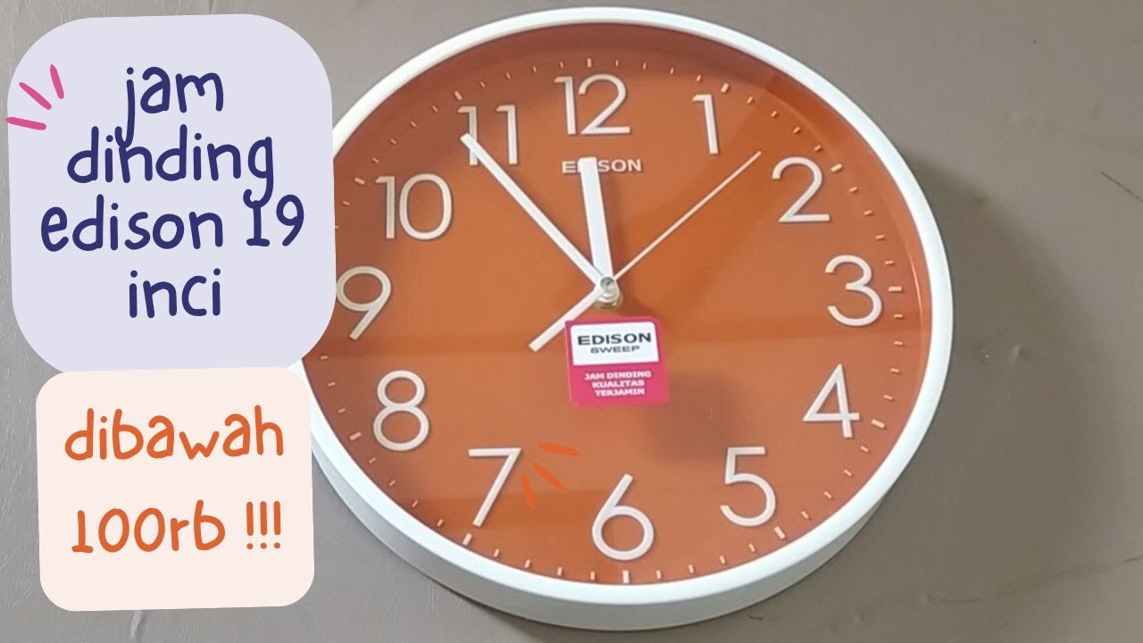 Jam Dinding Edison 19 inci harga dibawah 100 ribuan