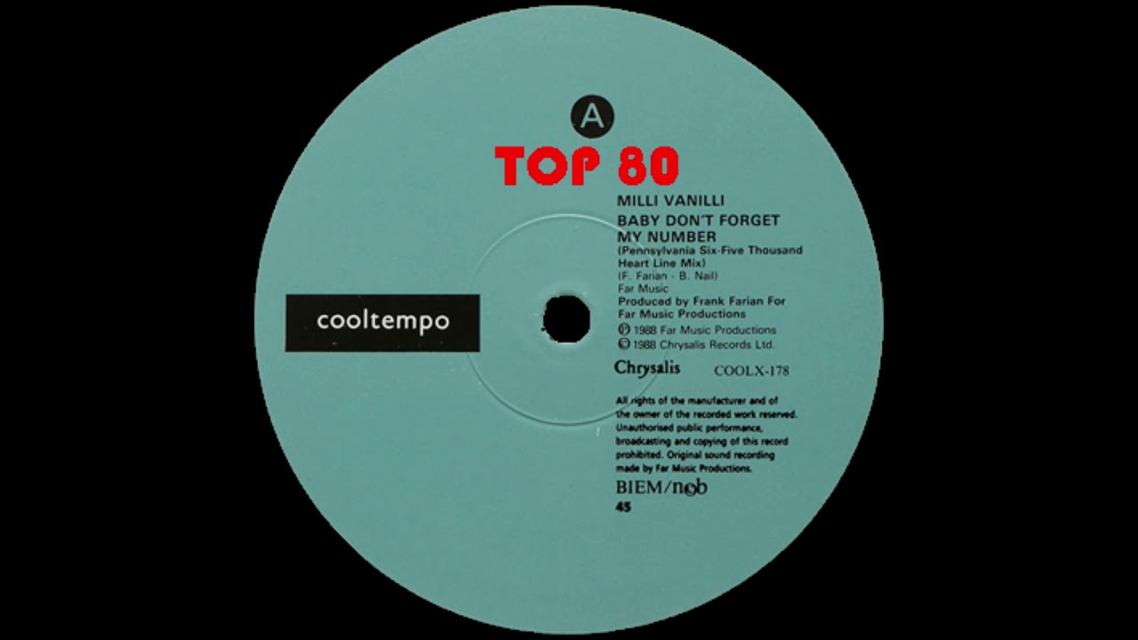 Milli Vanilli - Baby Don't Forget My Number (Pennsylvania Six-Five Thousend Heart Line Mix)