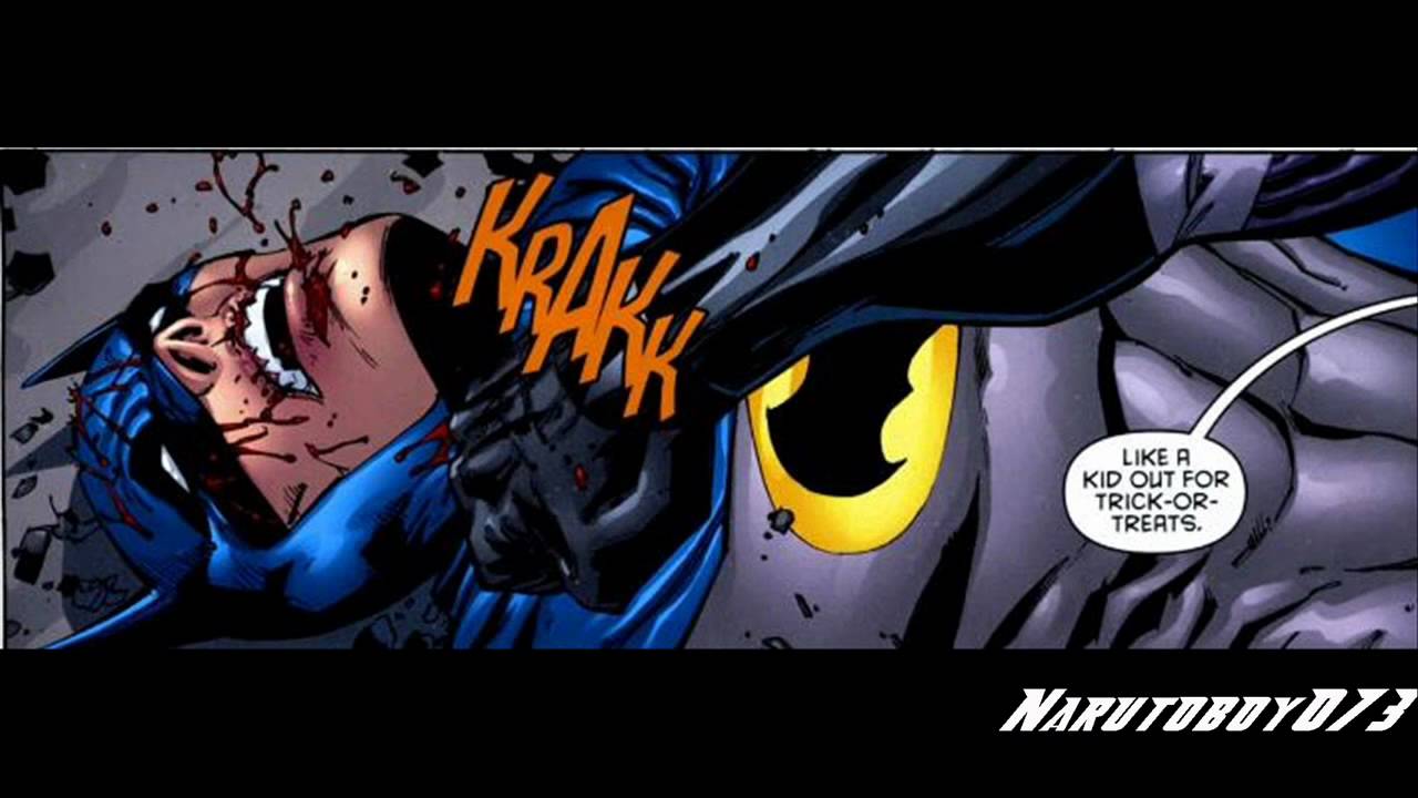 Tim Drake (dressed as Batman) Vs Jason Todd (dressed as Batman) from the comic 