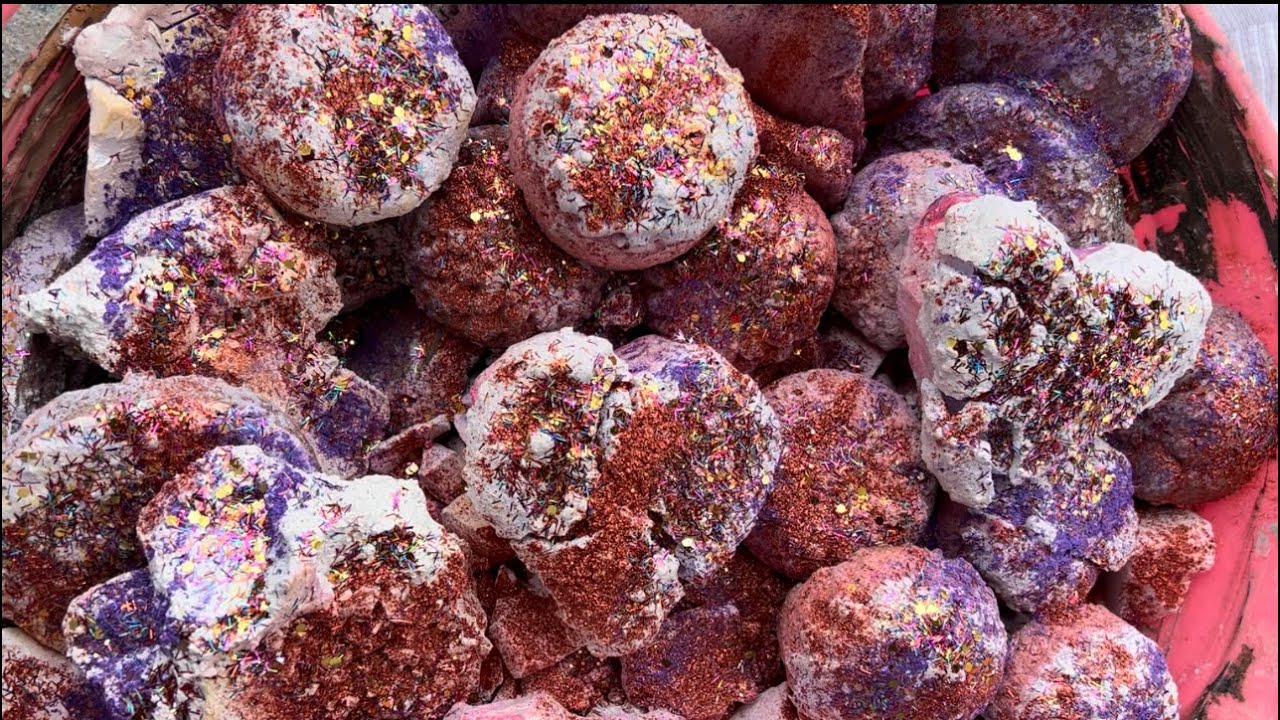 Galentines Everything Bucket • Dyed Gymchalk Pasted Reforms Mudpie Chunks • Satisfying Crunch • ASMR
