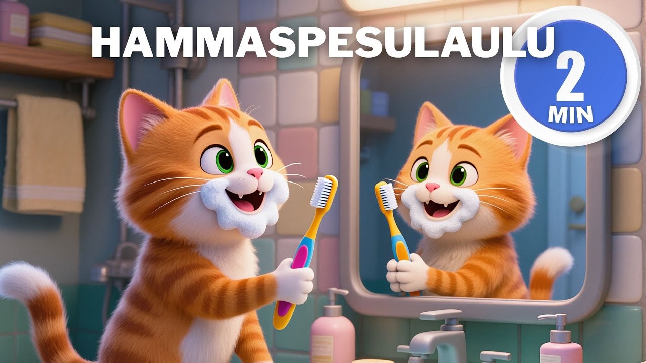 Hammaspesulaulu 🦷✨ | Harjaa hampaat yhdessä kissan kanssa!