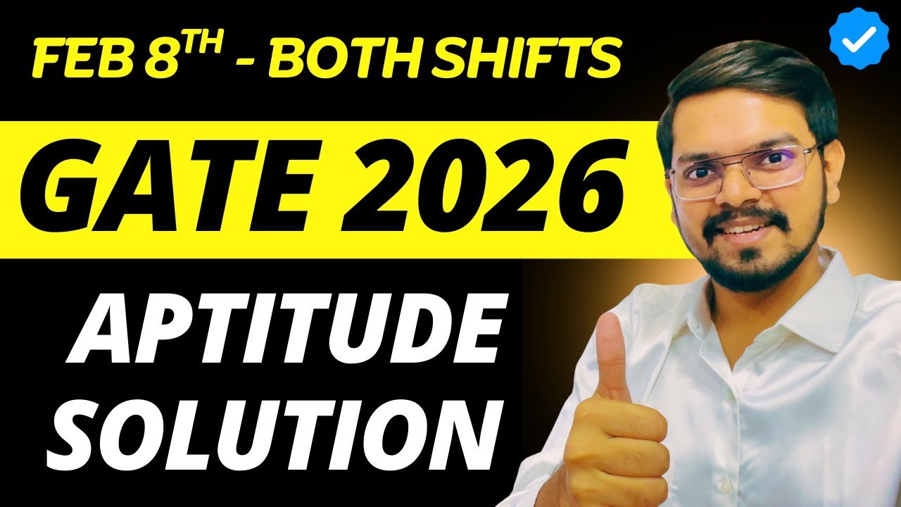 GATE 2026 LIVE APTITUDE SOLUTION - FEB 8TH - BOTH SHIFTS