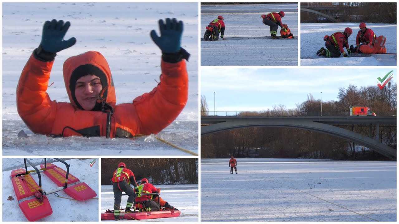 2026 01 07 🚒❄️ Person im Eis eingebrochen – Feuerwehr übt Eisrettung am Ischelandteich in Hagen 🚒❄️