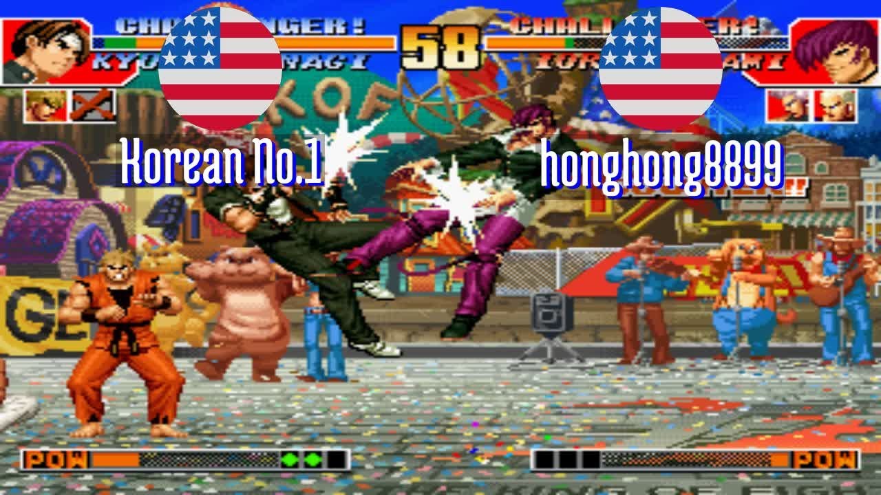 FT5 @kof97: Korean No.1 (US) vs honghong8899 (US) [King of Fighters 97 Fightcade] Mar 4