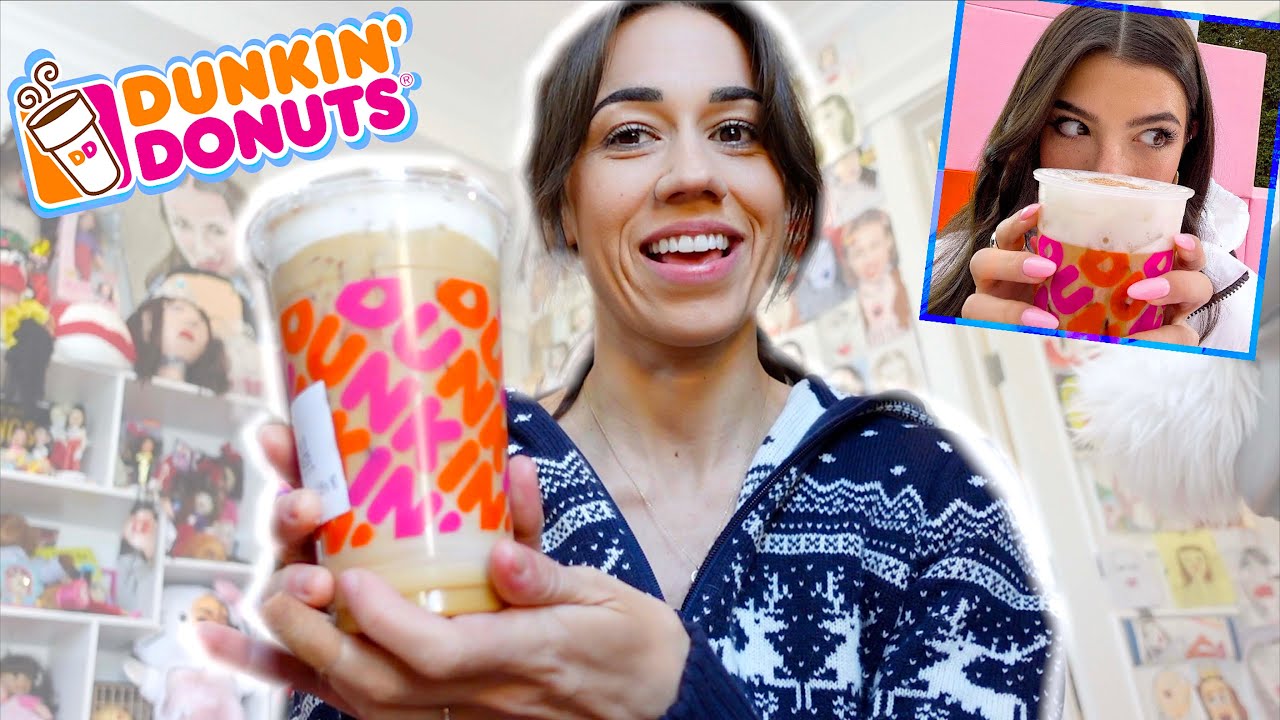 Trying The New Charli D'amelio Dunkin' Donuts Drink!