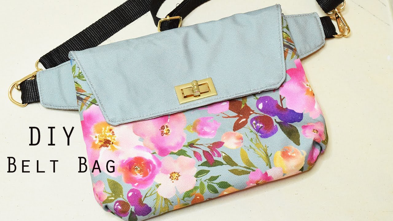 DIY Belt Bag | How to make Fanny Pack with Flap | Sling Bag sewing Tutorial | Free Template