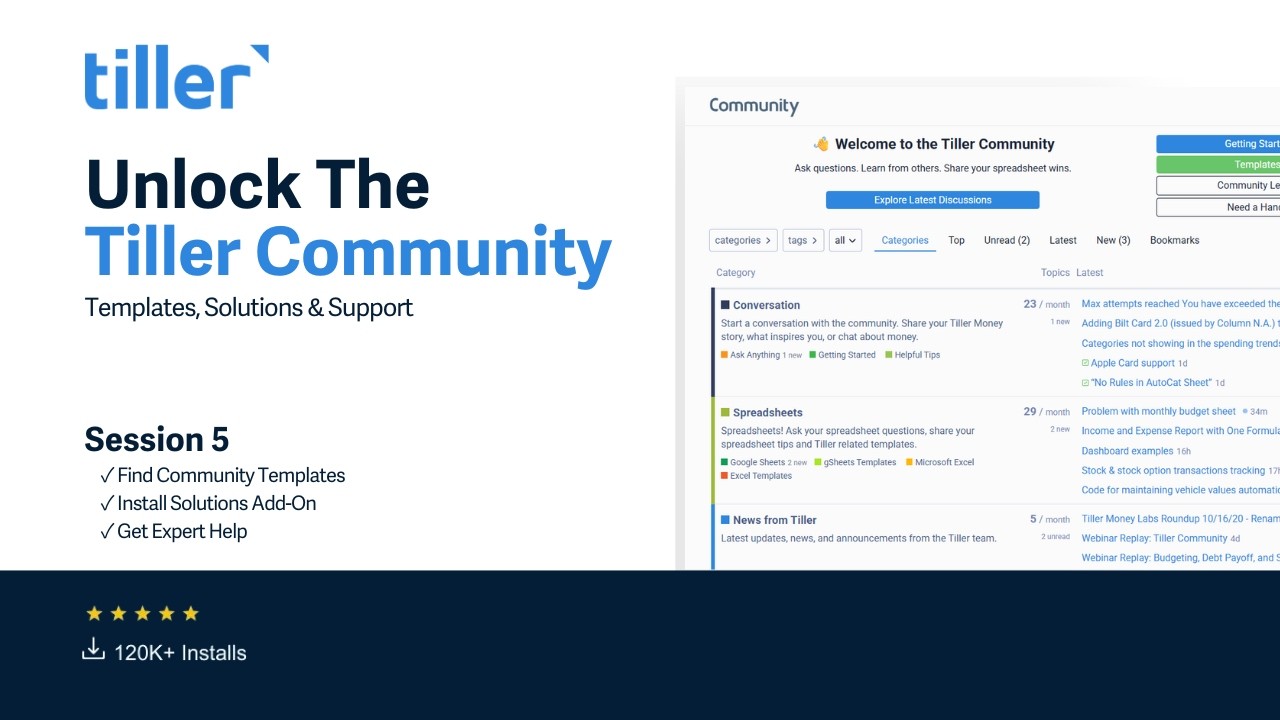 Getting Started With Tiller Session 5: Using the Tiller Community