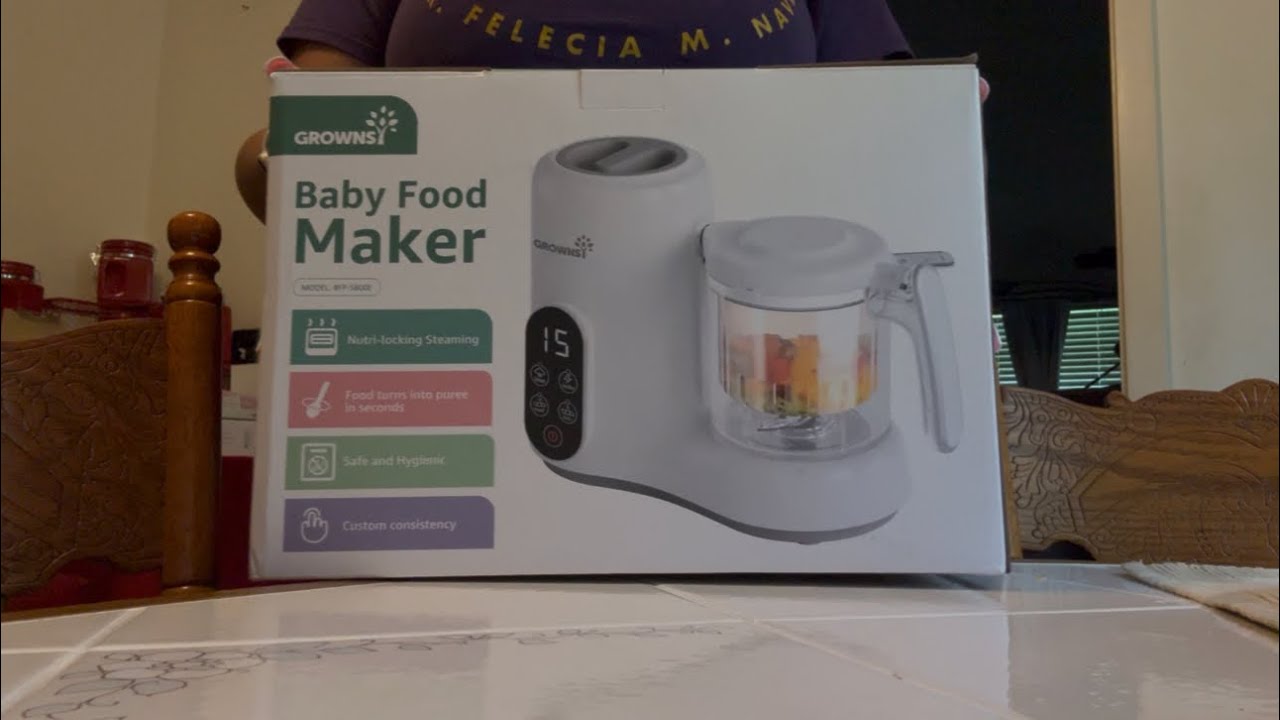 Grownsy Baby Food Maker: Steaming, Blending & Sterilizing for Effortless Homemade Baby Food