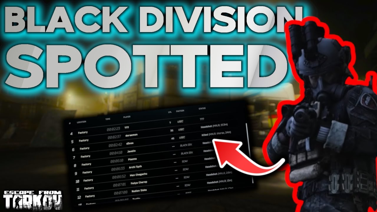 BLACK DIVISION замечена в Таркове, но не там, где можно было бы ожидать